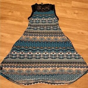 Lady Hike Dress Ridge Runner Tribal Turquoise size M
